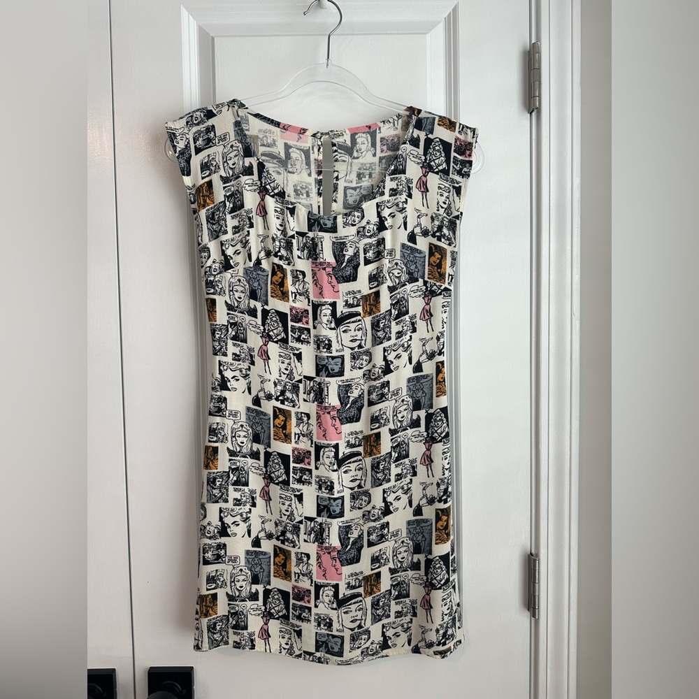 Reformation Lilah Comic Print Dress Size XS